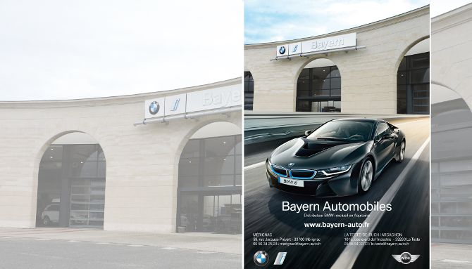 Bayern Automobiles, BMW, création annonce presse, parution Sud Ouest